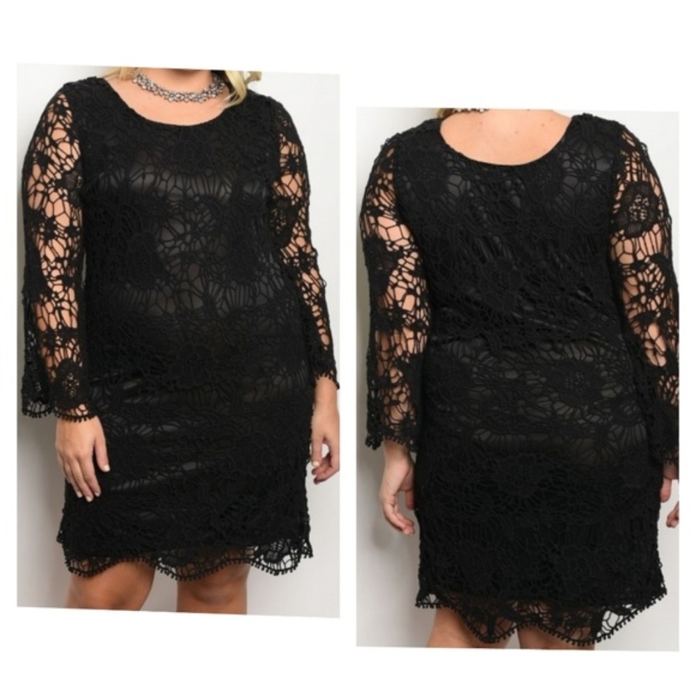 ***CLOSET CLOSING*** Black Dress Crochet Lace